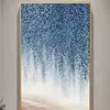 Pintura al Óleo Pintada a Mano Paisaje Marino al Amanecer Pintura con Textura Estéreo Decoración para Sofá de Sala de Estar Pintura para Pasillo de Entrada Colgante