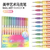 Marcador Metálico Azul para Uñas, Bolígrafo Impermeable de Secado Rápido, Bolígrafo de Color Especial para Dibujo Artístico, Marcador Acrílico