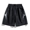 Pantalones Cortos Casuales de Color Contrastante de Secado Rápido para Hombre, Pantalones de Cinco Puntos Sueltos de Moda