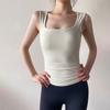 Chaleco Deportivo Todo en Uno para Mujer, para Correr, con Tirantes Anchos en los Hombros, Absorción de Impactos, Ropa Interior para Yoga, Cubre Pecho, Adelgazante, Sujetador para Pilates