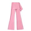 Pantalones de Otoño e Invierno para Mujer, Nuevo Estilo de Blogger, Falsos de Dos Piezas, Bolsillo en la Cadera, Pierna Ancha, Micro-pantalones, Cintura Alta, para Cadera, Pilates, Yoga