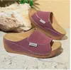 Nuevas Chanclas de Cuña de Verano Moda Europea y Americana Sandalias y Chanclas de Boca de Pez Para Usar Afuera Ligeras de Playa para Mujer en stock Sandalias y Chanclas