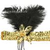 Diadema de Plumas Gatsby Años 20 Diadema de Despedida de Soltera Europea y Americana Banquete Fiesta Maquillaje Fiesta Accesorios para el Cabello Tocado