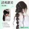Peluca de Nuevo Estilo Cola de Caballo Princesa Sirena Clip para el Cabello Burbuja de Seda Cola de Caballo Baja Trenza Larga Retorcida en la Parte Posterior de la Cabeza
