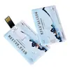 Memoria USB Flash Drive Metálica Tipo Tarjeta de Negocio Ultra-Delgada 4g Logo Grabado con Láser Regalo de Empresa USB de Baja Capacidad