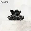 Pinza para el pelo Wjia Acero Acético Francés Pinza Pequeña de Diamante Sentido Avanzado Pinza para Flequillo Cola de Caballo Alta Francesa Pinza Superior para el Cabello Accesorios para el Cabello
