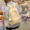 Mochila Escolar Nueva Moda Transfronteriza para Chicas de Secundaria, Mochila Estudiantil de Dibujos Animados Color Leche Estilo Ins, Bolso de Doble Hombro Resistente al Desgaste para el Campus