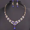 Explosivo terno nupcial colar brincos duas peças jóias de casamento noiva diamante terno jantar vestido acessórios