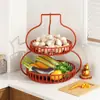 Estante de almacenamiento creativo con forma de calabaza para encimera de cocina, frutas y verduras, cesta de almacenamiento para jengibre y ajo, estante de escritorio multicapa para verduras, estante de almacenamiento para estufa