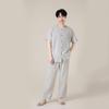 Pijama de Mujer Estilo Japonés, Clase A, Verano 2025 Nuevo Algodón Puro Gasa de Doble Capa Sencillo Manga Corta Cómodo Conjunto de Ropa de Casa para Pareja