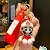 Llavero Colgante Periférico del Juego de Dibujos Animados Mario Llavero de Coche para Pareja Colgante de Bolsa Muñeco Regalo Pequeño