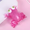 Brinquedo de Apertar para Alívio do Estresse de Caranguejo de Olhos Grandes, Feito de Borracha Macia TPR, com Contas Grandes, Maltose e Pó de Glitter