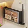 Estante de almacenamiento magnético para refrigerador de cocina, herramienta de almacenamiento para bolsas de plástico y rollos, estante de almacenamiento montado en la pared para film transparente, diseñado para espacios laterales