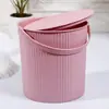 Cubo Grande de Plástico con Tapa, Se Puede Usar como Taburete, para Lavado de Autos, Pesca, Almacenamiento, Cubo Portátil, Cubo de Almacenamiento, Jardín de Infancia
