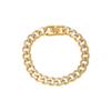 Pulsera cubana neutra de estilo francés para mujer, pulsera de acero de titanio, acero inoxidable de alta calidad, estilo Ins, textura de personalidad antigua media.