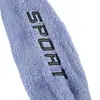 Chaqueta Azul con Capucha de Lana de Cordero Sintética con Estampado de Letras Transfronterizo para Hombre, Sudadera Casual de Invierno Holgada Estilo Pareja