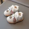 Zapatos Birkenstock para Bebé de Cachorro de Dibujos Animados Zapatos de Algodón para Niños con Forro Polar Nuevos de Invierno Zapatos Tipo Frijol para Niños Pequeños Zapatos para Niños Pequeños