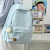 Nova Mochila Simples com Letra Bolsa de Ombro Duplo Bolsa Escolar de Estudante Grande Capacidade Leve Ensino Fundamental Ensino Médio Universidade Deslocamento