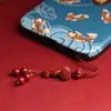 Cadena para Teléfono Móvil Colgante Llavero Ruyi de Cinabrio Natural para Hombres y Mujeres Año de Vida Accesorios Portátiles Colgante Auspicioso de Seguridad