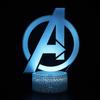 Luminária de Mesa 3D Colorida Touch Cruzada Dedicada Marvel Vingadores Guardiões da Galáxia Lâmpada Presente Criativo