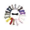 Corda Trançada Redonda de Poliéster Colorido de 5,5 mm com 32 Fios, Camada Única, Não Elástica, para DIY, Cadarços Redondos Ins Tendência Dopamina