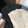 Blusa de tricô com decote V e manga borboleta estilo coreano para mulheres, novo design outono 2026, top modelador e versátil
