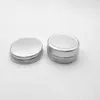 Caja de Muestra de Viaje de Aluminio de 15 ml, Fondo Cóncavo, 40*20 mm, Redonda Pequeña para Bálsamo, Crema, Almacenamiento Sellado, Reenvasado