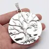85x65mm 19.4g Color Plata Antigua Material de Accesorio DIY para Comercio Exterior Colgante Nocturno de Luna y Árbol