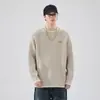 Suéter de dos piezas falso para hombre para invierno, corte holgado, talla grande, para personas altas y corpulentas, estilo casual moderno, chaqueta de punto gruesa