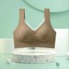 Sujetador push-up de pecho pequeño para mujer, suave y sin marcas, con banda ancha y antiflacidez, con aros y banda ancha.