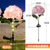 Nuevas Luces Solares para Jardín Exteriores Impermeables Decoración de Jardín Paisaje Césped Exterior Luces de Flor de Hortensia