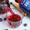 Bebida de suco de mirtilo 310ml * 8 engarrafada 0 Gordura Bebida de suco composto de fruta mirtilo água Caixa completa atacado suco de fruta e vegetal