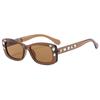 Nuevas Gafas de Sol Rectangulares de Lujo Elegantes con Incrustaciones de Diamantes de Rain, Gafas de Sol tipo Ins Europeas y Americanas para Fiesta