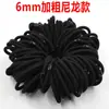 Elástico de cabelo básico alta elasticidade elástico de borracha preto contínuo sem costura simples elástico de cabelo corda de cabelo pequeno presente estojo de couro