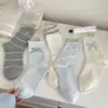 Calcetines de Punto con Lazos Fruncidos Retro de Otoño, Tendencia Ins, Lazos Apilados, Lindos, Versátiles, Femeninos, Estilo Lolita