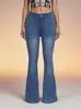 Nuevos Jeans para Mujer de Tiro Bajo Retro Tiro Alto Acampanados Corte Delgado de Fábricas de Origen Transfronterizo Europeas y Americanas