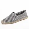 Casal sapatos de lona sapatos de palha sapatos masculinos e femininos sapatos baixos tendência lazer preguiçoso pescador sapatos de linho fabricantes atacado