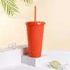 Nuevo vaso de paja de comercio exterior gran capacidad textura esmerilada vaso para beber barra de té suministro de catering vaso portátil fábrica venta al por mayor
