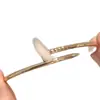 V Ouro Versão AltaPulseira Clássica Elástica Fina para Unhas com Diamantes nas Pontas, Banhada Espessa em Ouro Rosa 18K, Pulseira de Luxo Leve