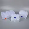 Caixa Plástica Transparente com Tampa de 10 Compartimentos, 15 Compartimentos, 24 Compartimentos, 28 Compartimentos para Organizar Miçangas, Joias, Ferragens e Equipamentos de Pesca