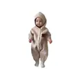 Mono de otoño e invierno para niños bebé mameluco cálido para bebé niños y niñas bebé oso lindo ropa de abrazo forrada de polar mono para exterior