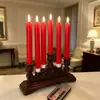 Vela Electrónica LED Luz de Palo Largo con Control Remoto y Temporizador para Decoración de Ambiente Navideño, Boda, Fiesta Iluminación al por Mayor