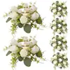 Conjunto de 6 Peças de Guirlandas Velas de Rosa Artificial Mais Vendidas da Amazon, Decorações de Feriado Estilo Europeu, Decorações Florais de Casamento, Guirlandas