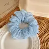 Elástico de Cabelo Estilo Coreano de Organza Xadrez para Mulheres, Prendedor de Rabo de Cavalo Gentil e Versátil, Acessórios de Cabelo Básicos Diários