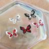 Nueva joyería de aleación de manicura, mariposa de diamante de colores brillantes, estilo dulce y lindo, accesorios de diamantes de manicura, fábrica al por mayor