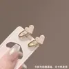 Pinza para el pelo pequeña de corazón con pedrería de perlas, simple, linda, versátil, para niña, pinza de pico de pato, pasador lateral, pinza para flequillo, accesorio para el cabello