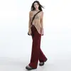 Jeans de pierna ancha para mujer, nueva colección otoño 2026, de cintura alta, adelgazantes, populares pantalones rectos estrechos, teñidos con patrón Yichun
