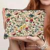 Amazon Transfronterizo Poliéster Lino Impresión Digital 2D Bordado de Imitación Floral Lienzo Bolsa de Maquillaje con Gran Capacidad