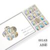 Xichuan hebilla plana de cristal perforada a mano con borde invertido y fondo plano ovalado hebilla plana ovalada de doble agujero accesorios para vestido de novia ropa de baile