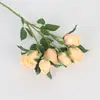 Arreglo de flores artificiales estilo europeo de 7 cabezas de rosa retro para el hogar, sala de estar, mesa de comedor, decoración de jarrón y centro de mesa floral